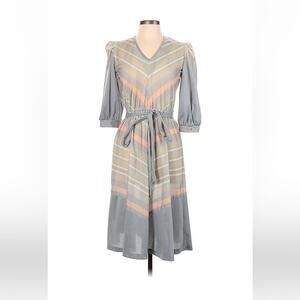 Vintage 70s Mijoi secretary day midi dress, size 7/8